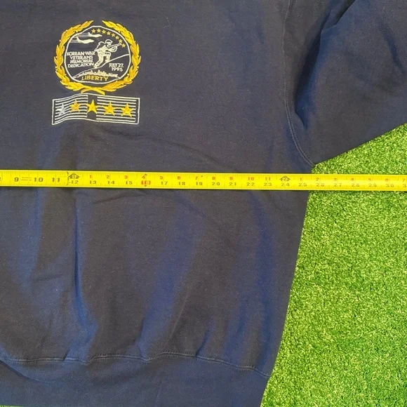 Vintage 90's Fruit of the Loom Made in USA Charcoal Crewneck Sweatshirt Blue XL